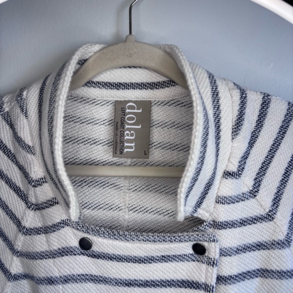 Anthropologie Dolan Left Coast nautical striped knit sweater jacket size Large - Picture 5 of 11